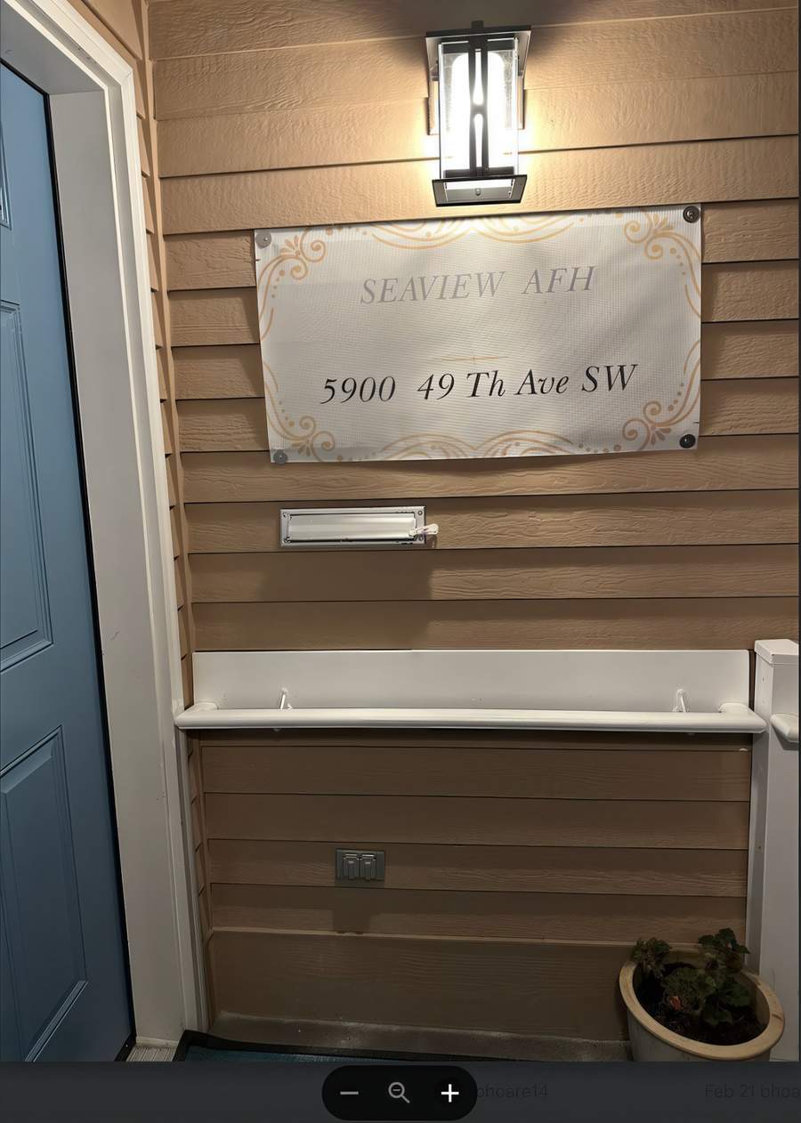 Seaview AFH welcome sign